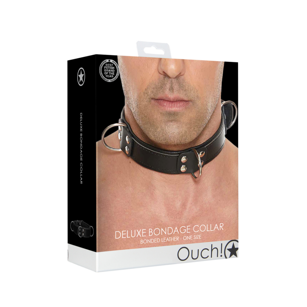 Ouch! by Shots Deluxe Bondage Collar - One Size