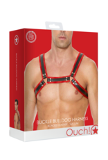 Ouch! by Shots Leren Bulldog Harnas met Gespen - S/M