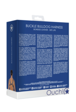 Ouch! by Shots Leren Bulldog Harnas met Gespen - L/XL