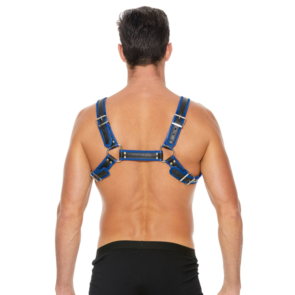 Ouch! by Shots Leren Bulldog Harnas met Gespen - L/XL