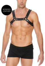 Ouch! by Shots Leren Bulldog Harnas met Gespen - L/XL