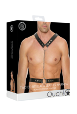 Ouch! by Shots Twisted Bit Leather Harness - One Size