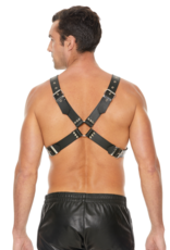 Ouch! by Shots Leather Harness with Large Buckle - One Size