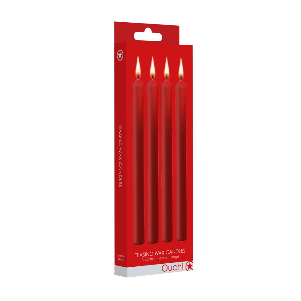 Ouch! by Shots Teasing Wax Candles - 4 Pieces - Large - Red