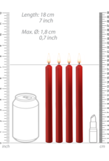 Ouch! by Shots Teasing Wax Candles - 4 Pieces - Large - Red