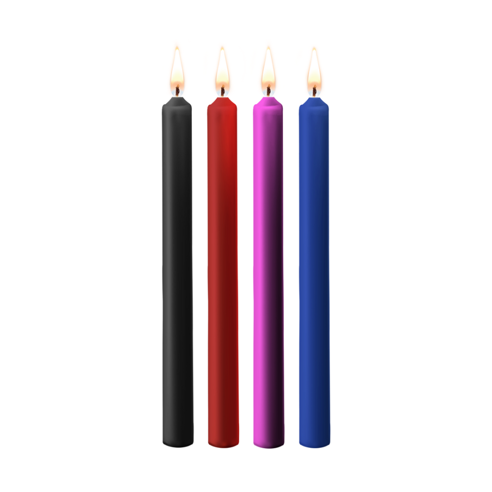 Ouch! by Shots Teasing Wax Candles - 4 Pieces - Large - Multicolor