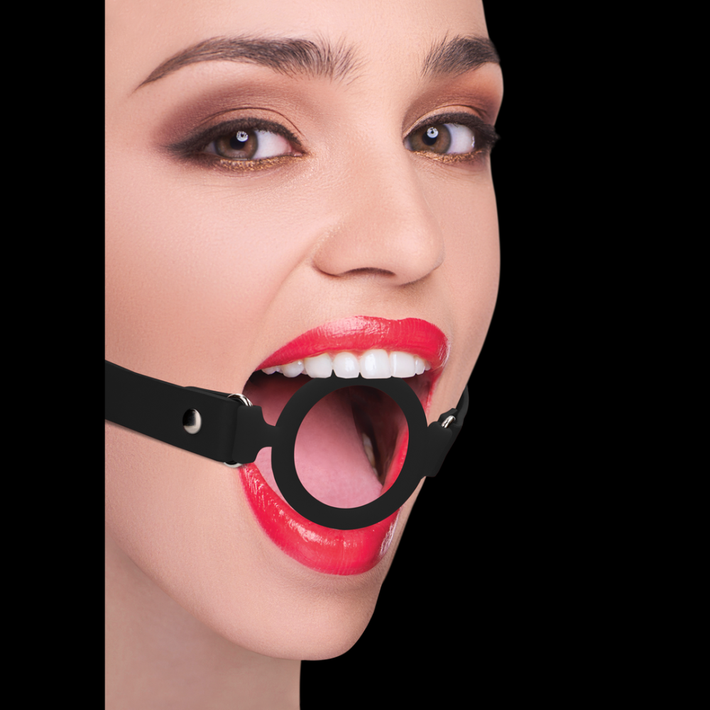 Image of Ouch! by Shots Silicone Ring Gag with Leather Straps