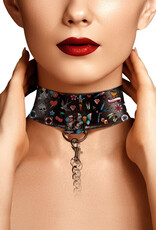 Ouch! by Shots Printed Collar With Leash