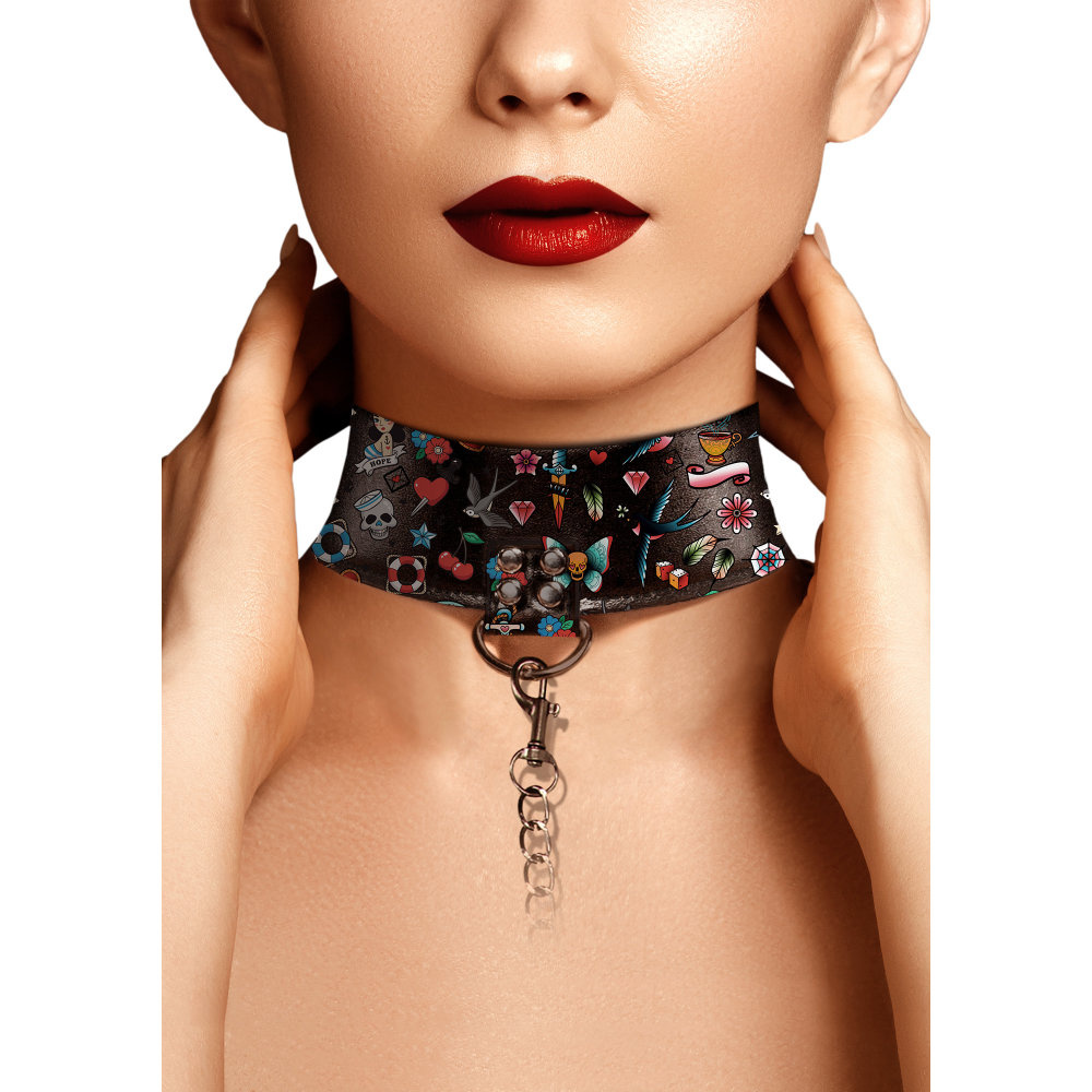 Image of Ouch! by Shots Printed Collar With Leash