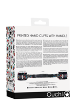 Ouch! by Shots Printed Handcuffs with Handle