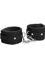 Ouch! by Shots Plush Leather Ankle Cuffs