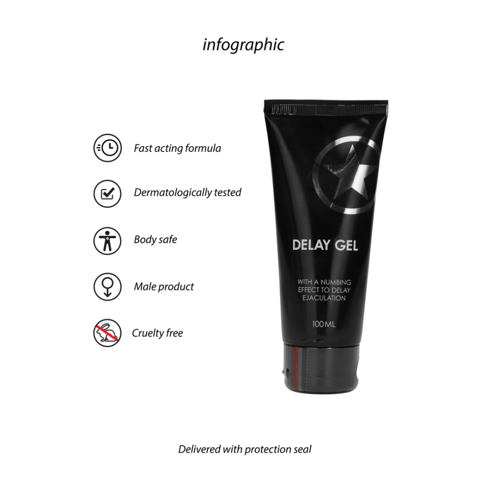 Ouch! by Shots Delay Gel - 3 fl oz / 100 ml