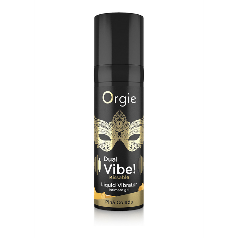 Image of Orgie Dual Vibe! Kissable Liquid Vibrator - Pina Colada - 0.5 fl oz / 15 ml