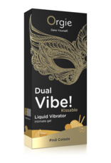 Orgie Dual Vibe! Kissable Liquid Vibrator - Pina Colada - 0.5 fl oz / 15 ml