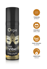 Orgie Dual Vibe! Kissable Liquid Vibrator - Pina Colada - 0.5 fl oz / 15 ml