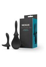 Nexus Anal Douche Set with 2 Silicone Tips - 260 ml - Black