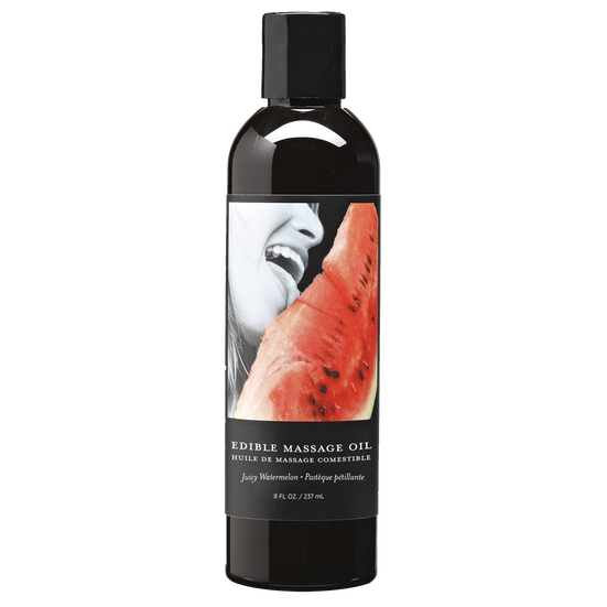 Image of Earthly body Watermelon Edible Massage Oil - 8 fl oz / 237 ml