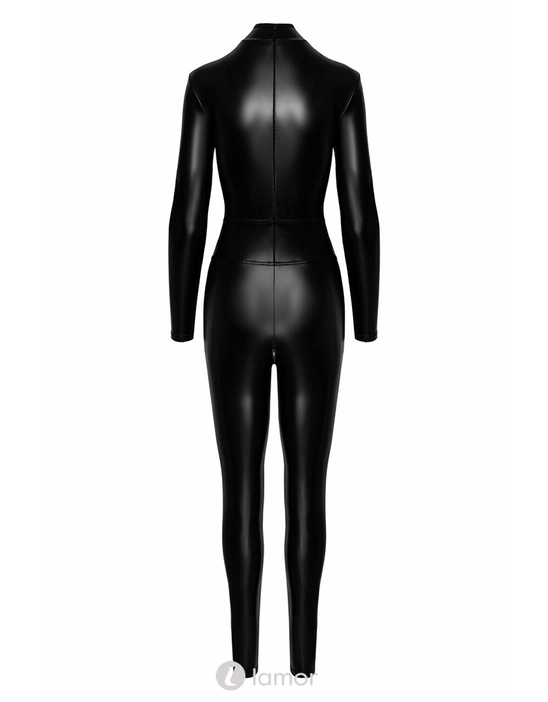 * NOIR handmade Wetlook catsuit met rittsluiting Noir Handmade Projectfetish