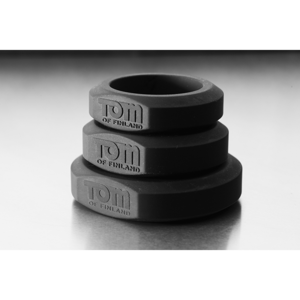 Image of XR Brands 3-Piece Silicone Cockring Set 