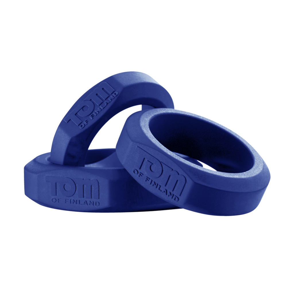 Image of XR Brands 3-Piece Silicone Cockring Set 
