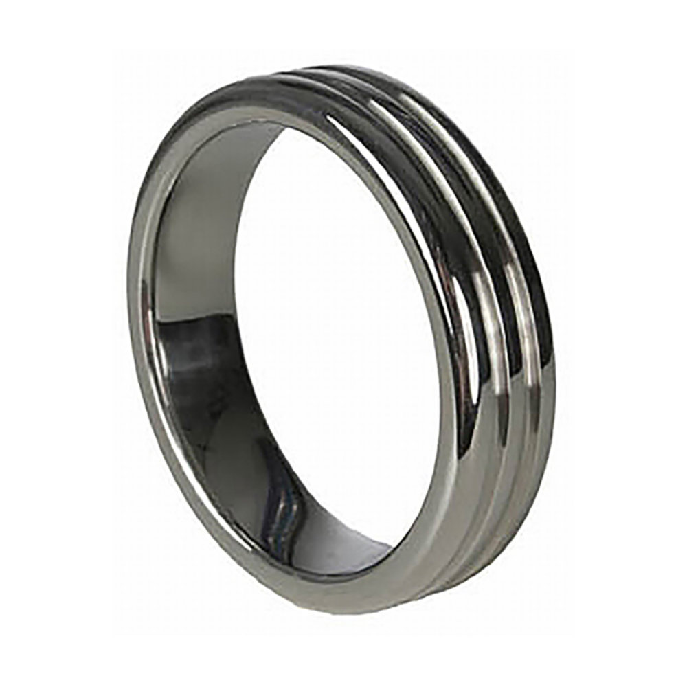 Image of Steel by Shots Gold Ribbed C-Ring - 0.4 x 2 / 10 x 50 mm