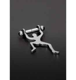 Steel by Shots Klimmen Man Magnetische Tepelknijpers