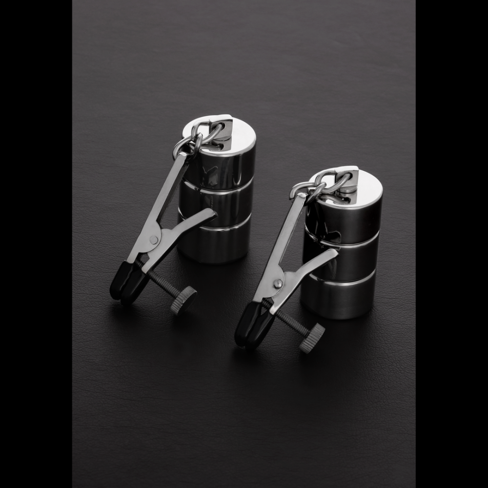 Steel by Shots Adjustable Nipple Clamps + Changeable Weights - 2 Pieces