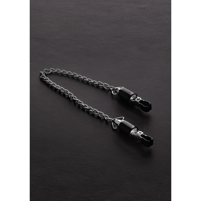 Image of Steel by Shots Barrel Tit Clamps with Chain (pair)