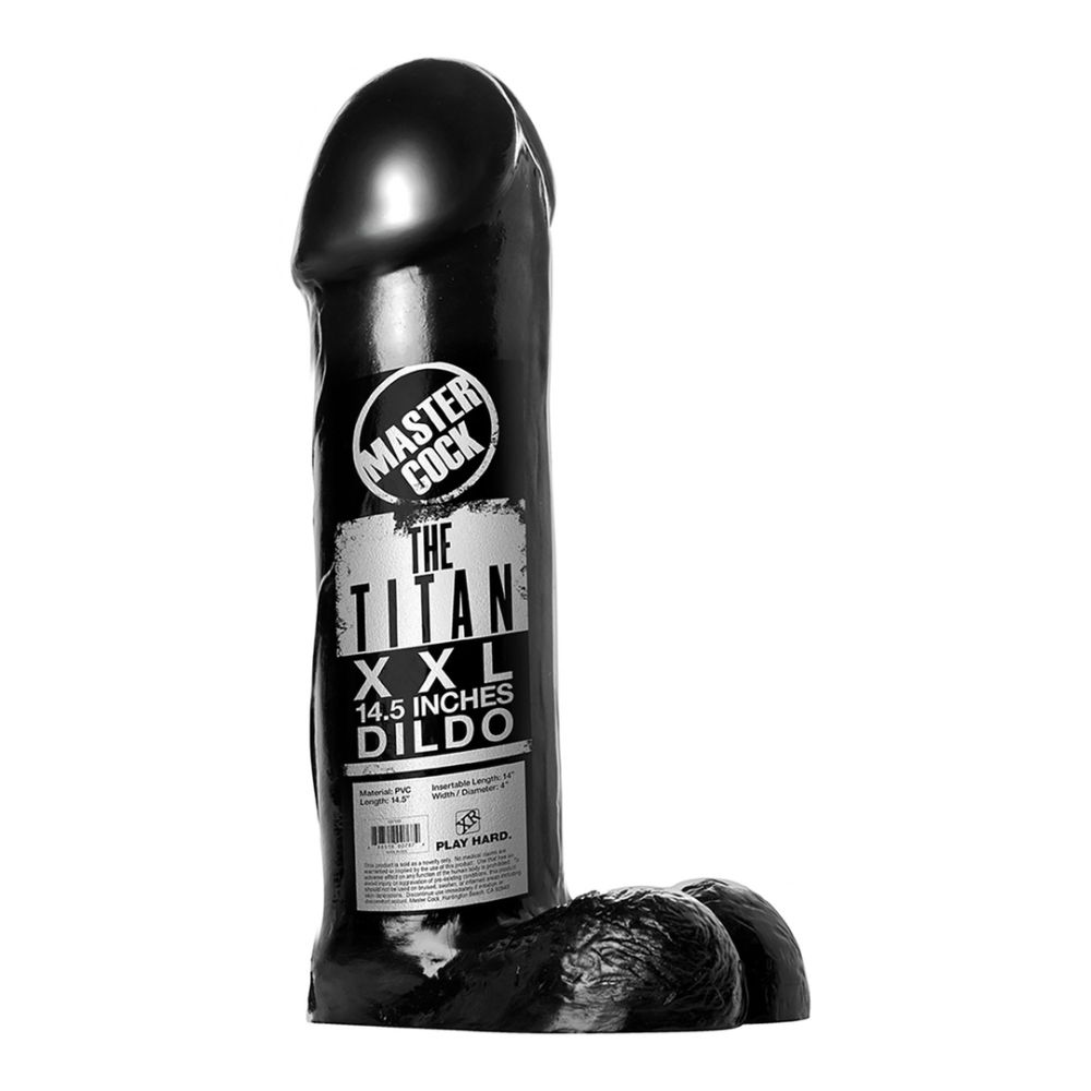 XR Brands The Titan Dildo - XXL - 14.5 inch - Black