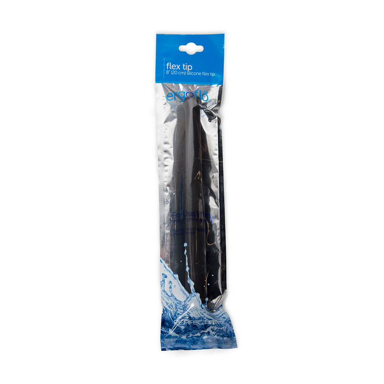 PerfectFitBrand Ergoflo - Silicone Flex Tip for Anal Shower - 8 / 20 cm - Black