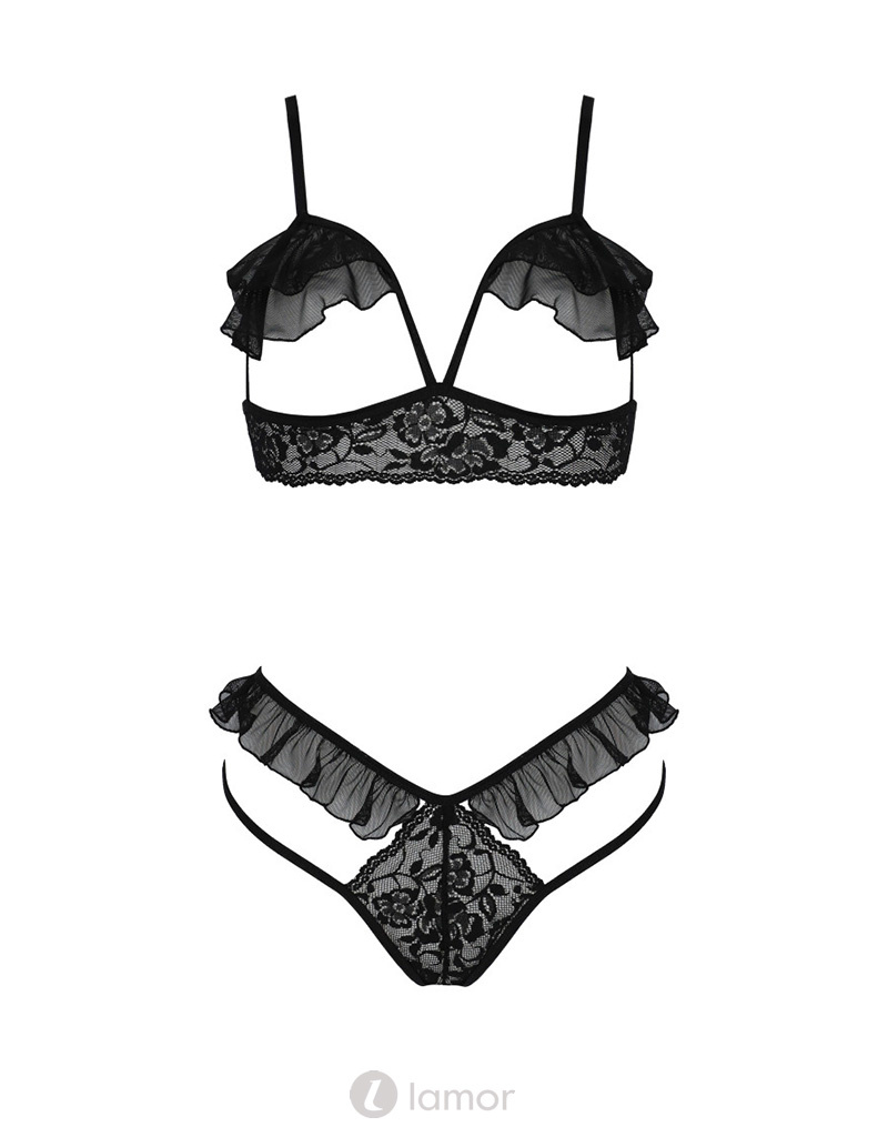 * PASSION 2-delige zwarte lingerie set Dolly van Passion