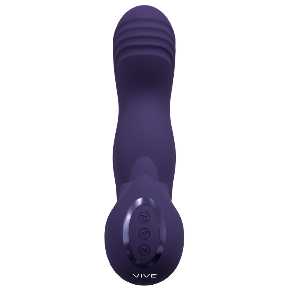 VIVE by Shots Yumi - Triple Motor G-Spot Finger Motion Vibrator and Flickering Tongue Stimulator - Purple