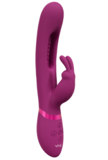 VIVE by Shots Mika - Triple Motor - Vibrating Rabbit with Innovative G-Spot Flapping Stimulator - Pink