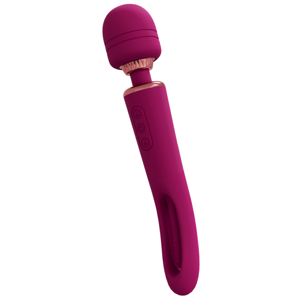 VIVE by Shots Kiku - Double Ended Wand with Innovative G-Spot Flapping Stimulator - Pink