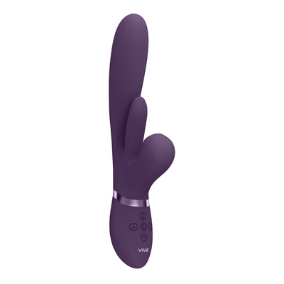 Image of VIVE by Shots Kura - Thrusting G-Spot Vibrator with Flapping Tongue and Pulse Wave Stimulator - Purple