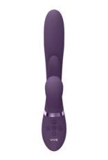 VIVE by Shots Kura - Thrusting G-Spot Vibrator with Flapping Tongue and Pulse Wave Stimulator - Purple