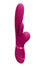 VIVE by Shots Kura - Thrusting G-Spot Vibrator with Flapping Tongue and Pulse Wave Stimulator - Pink