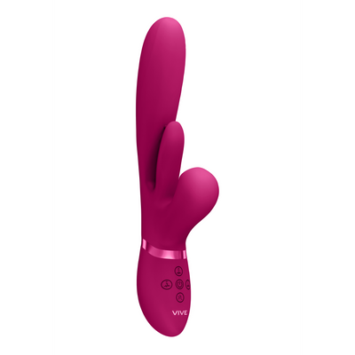Image of VIVE by Shots Kura - Thrusting G-Spot Vibrator with Flapping Tongue and Pulse Wave Stimulator - Pink