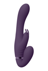 VIVE by Shots Suki - Vibrating Strapless Strap-on Rabbit - Purple