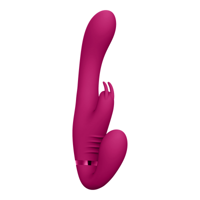 Image of VIVE by Shots Suki - Vibrating Strapless Strap-on Rabbit - Pink