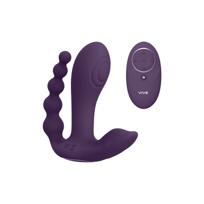 Image of VIVE by Shots Kata - Pulse Wave Vibrating Double Penetration Vibrator - Purple 