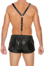 Ouch! by Shots Split Leather Suspenders for Men