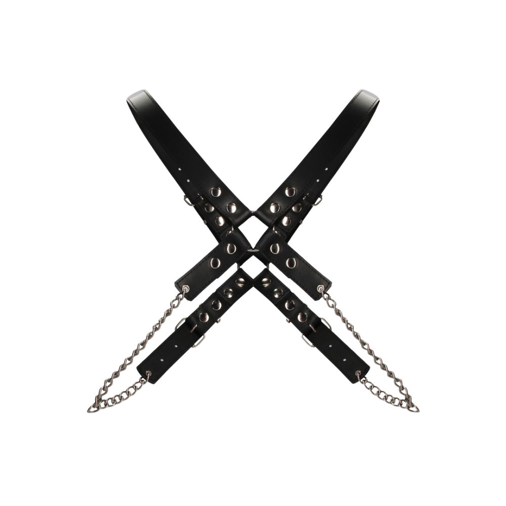 Ouch! by Shots Men's Leather And Chain Harness
