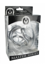 XR Brands The Triad - Chastity Cage with Penis and Balls Ring - Medium