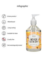 S-Line by Shots Never Go In Dry - Waterbased Anal Lubricant - 17 fl oz / 500 ml