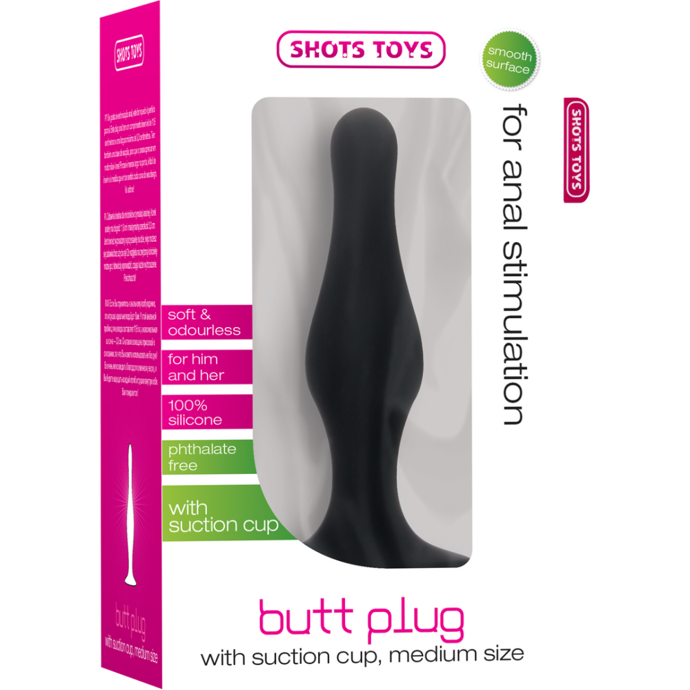 Shots Toys by Shots Butt Plug with Suction Cup - Medium
