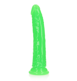 RealRock by Shots Slank Realistisch Dildo met Zuignap - Glow in the Dark - 8'' / 20 cm