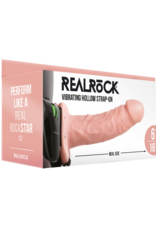 RealRock by Shots Vibrating Hollow Strap-On without Balls - 6 / 15,5 cm