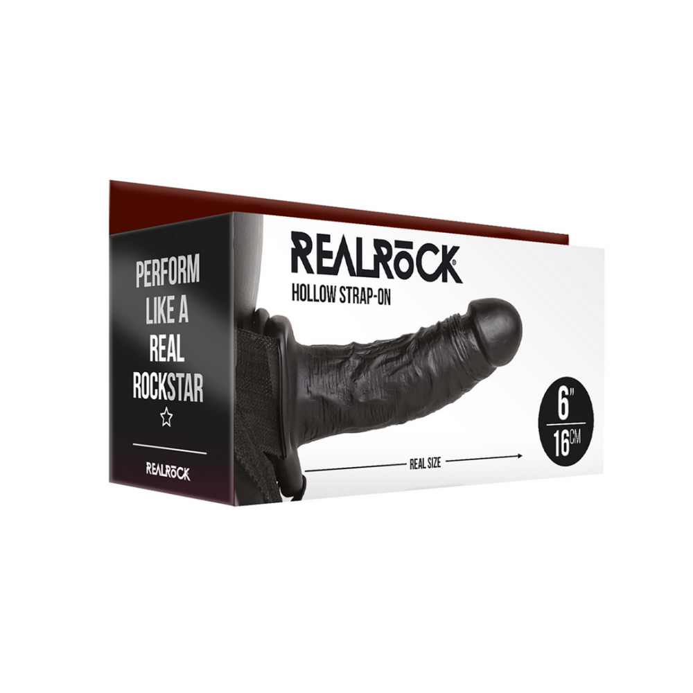 RealRock by Shots Hollow Strap-On without Balls - 6 / 15,5 cm
