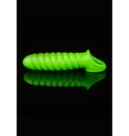 Ouch! by Shots Swirl Stretchable Penis Sheath - Glow in the Dark